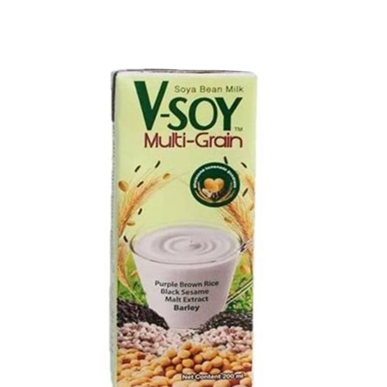 

Eksklusif V-SOY Multi Grain Soy Milk Susu Kedelai 4 x 200 mL .,,.,.,