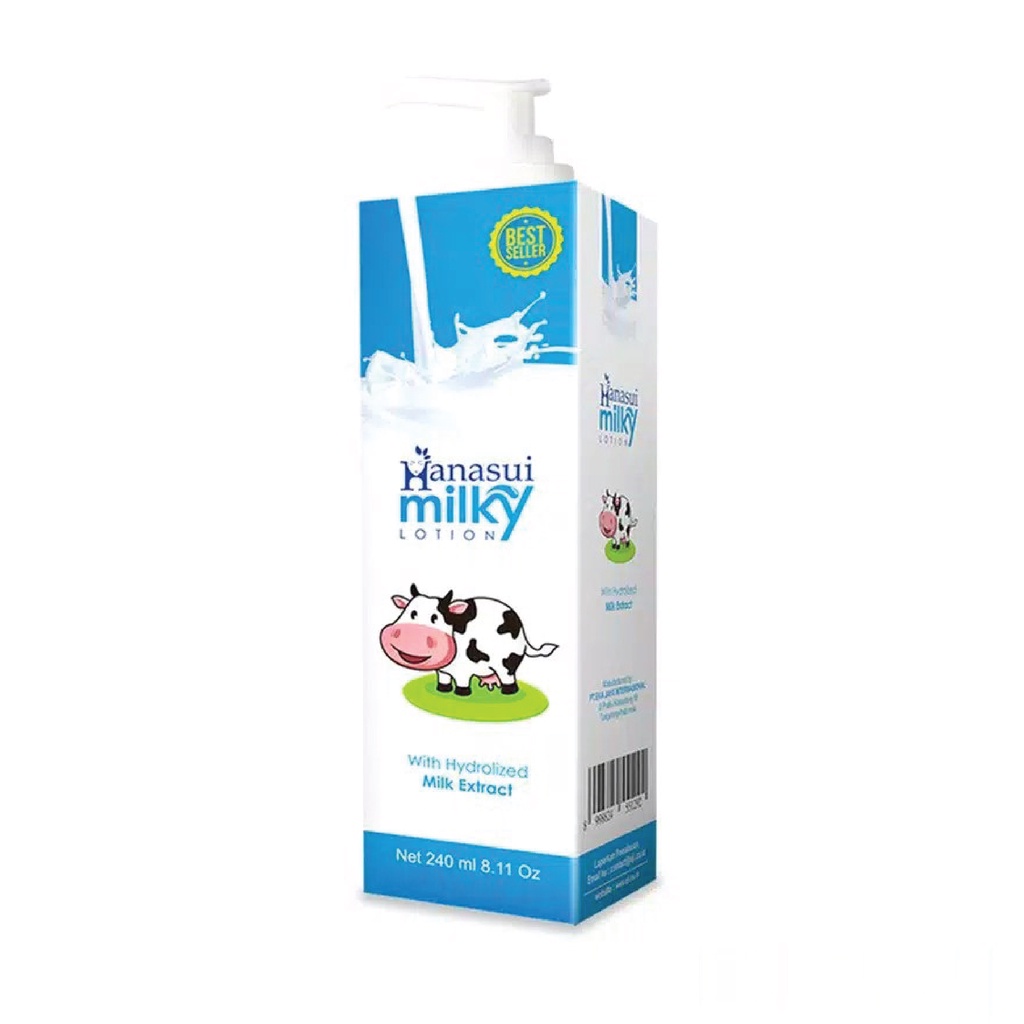 HANASUI MILKY LOTION WITH MILK EXTRACT (BPOM) 240ML