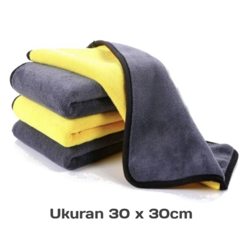 KAIN LAP MOBIL MICROFIBER 30 X 30 / KAIN LAP KUNING SERBAGUNA 30X30 / KAIN LAP MOTOR DAPUR / CAR WASH TOWEL