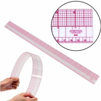 

Penggaris Pola / Skala Metric Protractor B-97 (60 CM) B97 Untuk Membuat Pola Pakaian Baju Penggaris Tailor Penggaris Kain