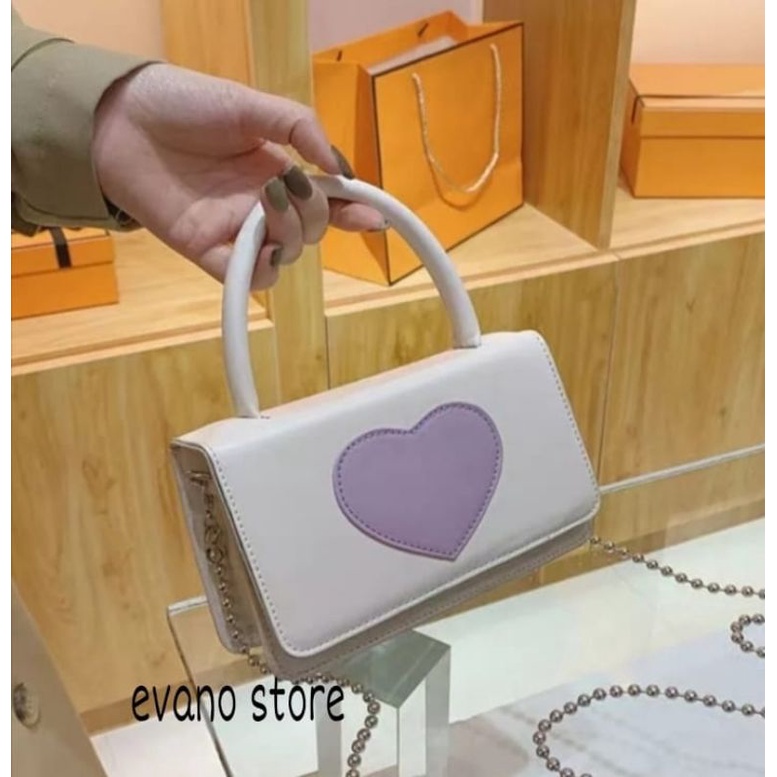 LOVE BAG TAS SELEMPANG MINI/TAS PESTA SLING BAG/TAS WANITA TALI RANTAI