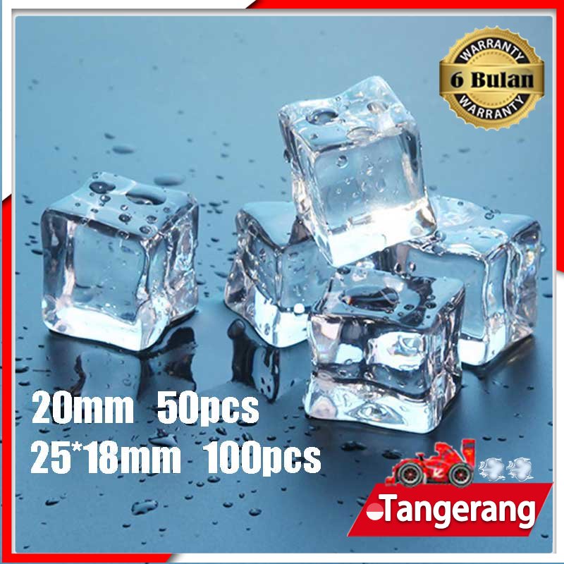 Fake Ice Cube Es Batu Palsu Akrilik Food Photography Acrylic Prop Foto 50Pcs Cube/100Pcs Crystal