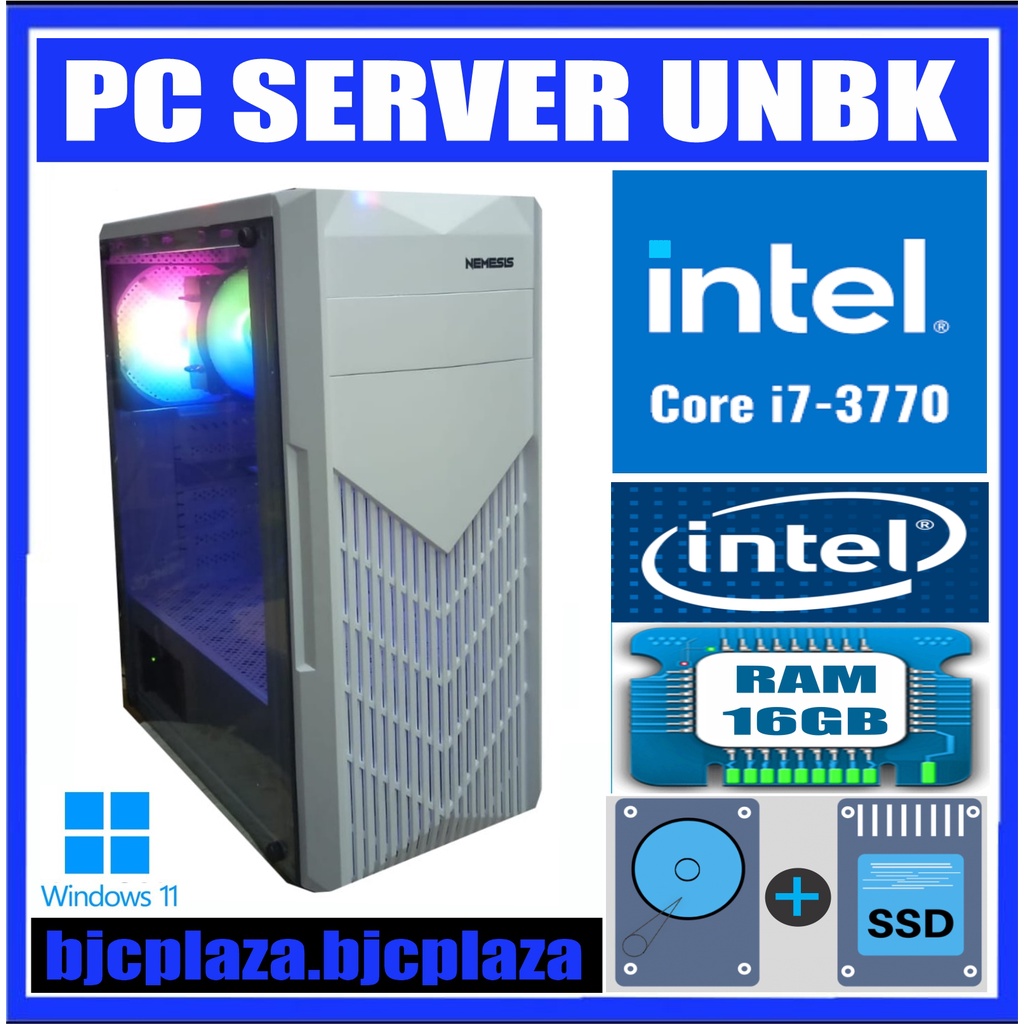 PC SERVER UNBK / CORE i7 3770 / MB GIGABYTE / RAM 16GB / SSD + HDD