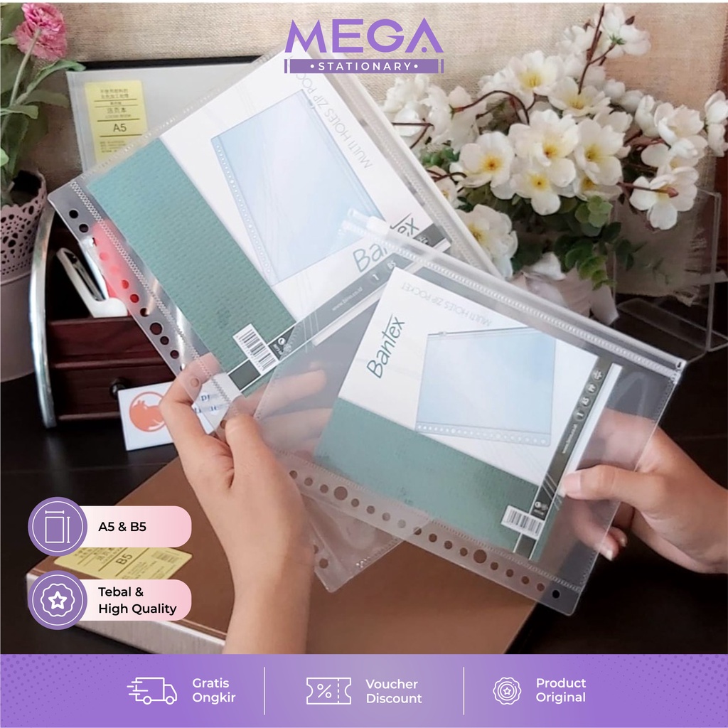 

BANTEX ZIPPER POCKET MULTI HOLES MAP ZIPPER A5/B5