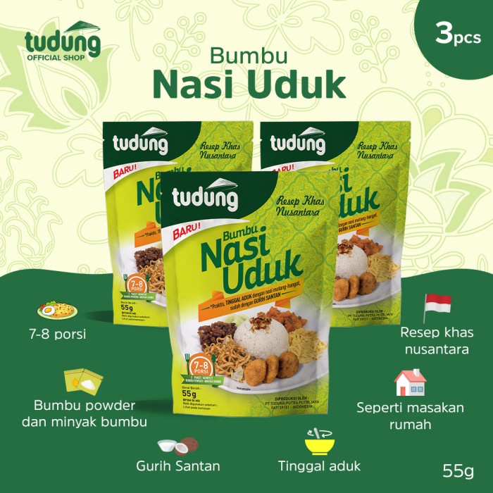 

Tudung Bumbu Nasi Uduk 55gr Bundling 3pcs