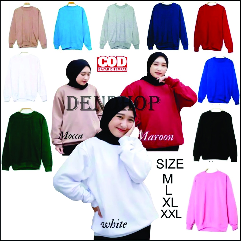 CREWNECK POLOS CREWNECK BASIC POLOS HOODIE POLOS SWEATER POLOS TERMURAH DAN KUALITAS TERBAIK(cod)