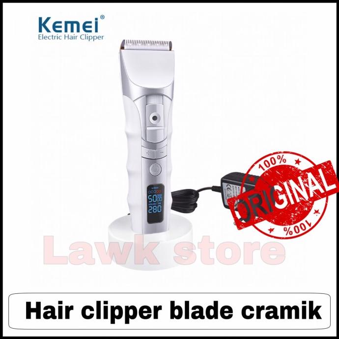 Alat cukur rambut KEMEI KM 838 KM-838 mata pisau cukur keramik