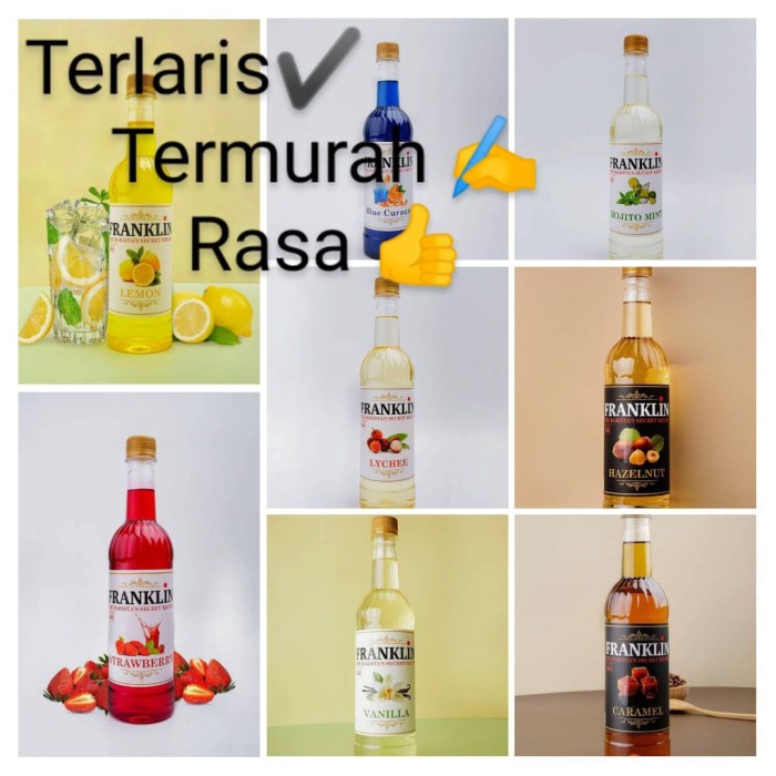 

SIRUP PENCAMPUR MINUMAN KEKINIAN BARISTA FRANKLIN SYRUP VARIAN RASA