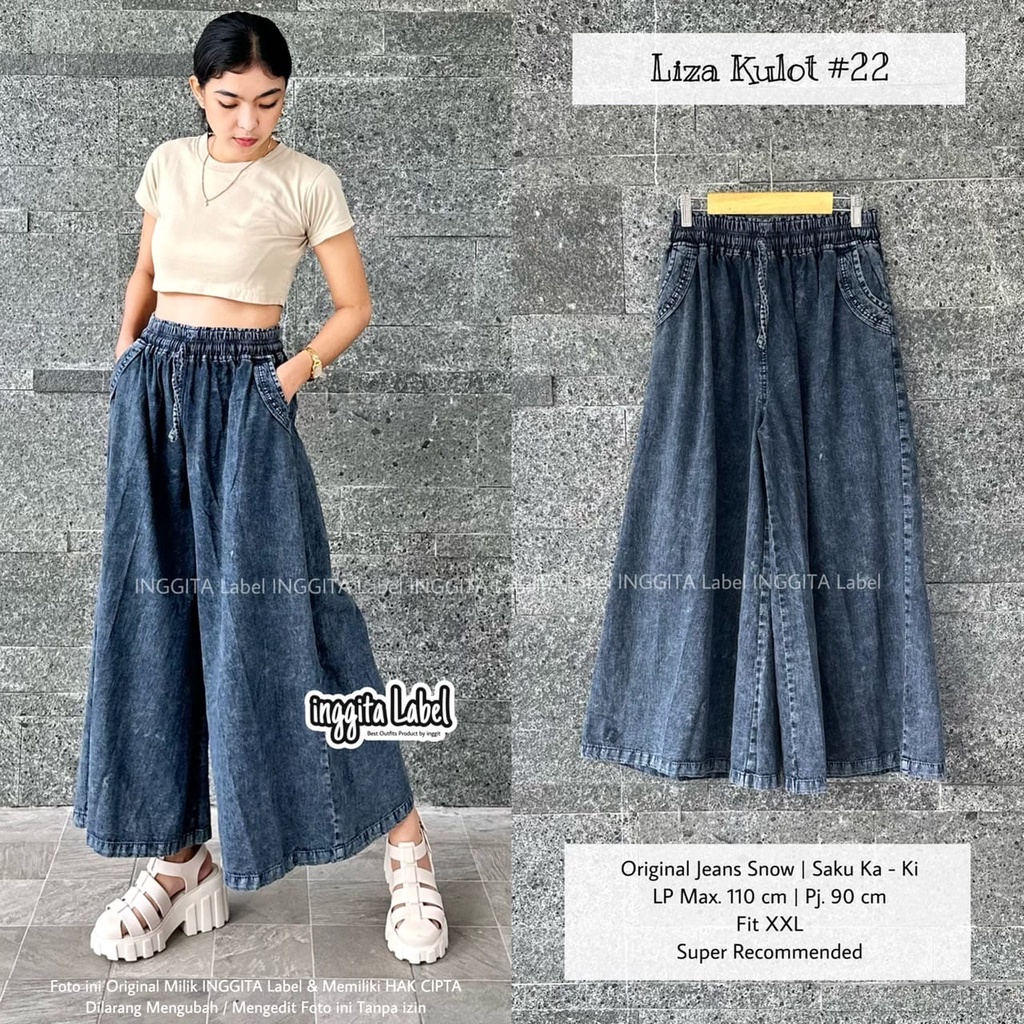 Jual LIZA KULOT #22 (CELANA JEANS KULOT JUMBO) | Shopee Indonesia