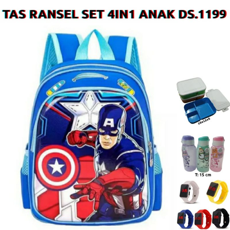 dem_sare / DS1199 Tas Ransel Anak Sekolah Laki - Laki TK SD Paud Karakter Tas anak sekolah laki laki karakter kartun