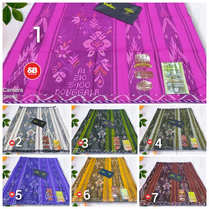 sarung donggala S100 gunung timbul full sutra putih/kuning/ungu/hijau muda/coklat/hitam/pink/hijau t