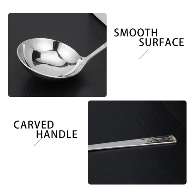 Centong Stainless Steel Gagang Bulat Centong Anti lengket Anti Karat Stainless Steel Centong Sup Kuah Masak TERMURAH TERLARIS