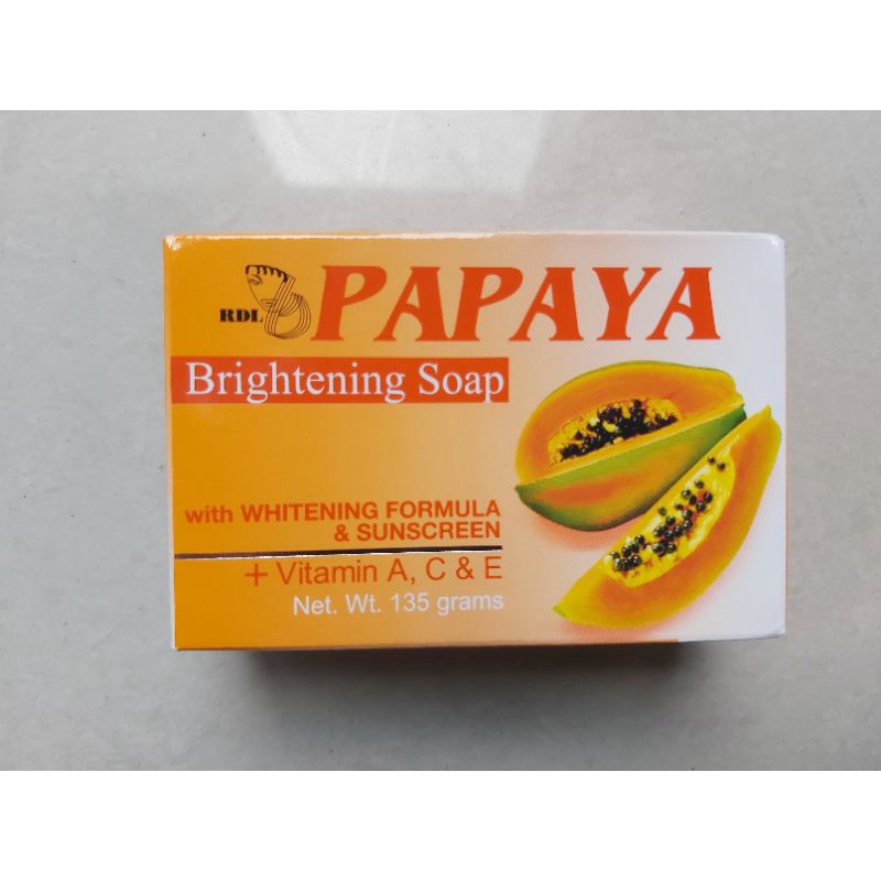 Sabun RDL PAPAYA Brightening Soap 100% ORIGINAL BPOM Baru 135gr