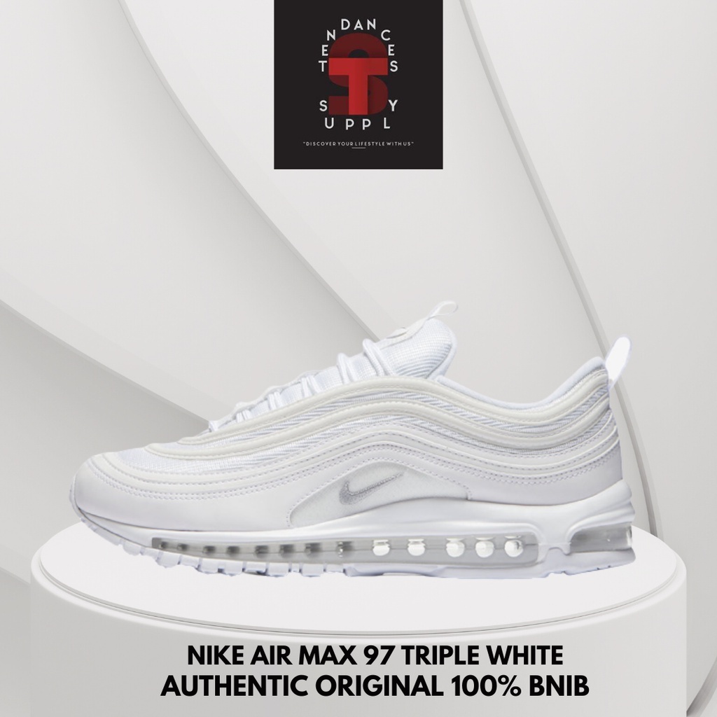 Sepatu Nike 100 Original BNIB-Nike Air Max 97 Triple White
