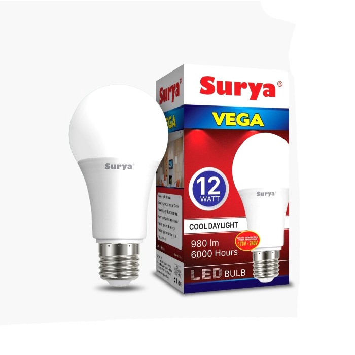 Lampu Led Bulb Surya Vega 12 Watt Cool Day Light Putih SNI Original