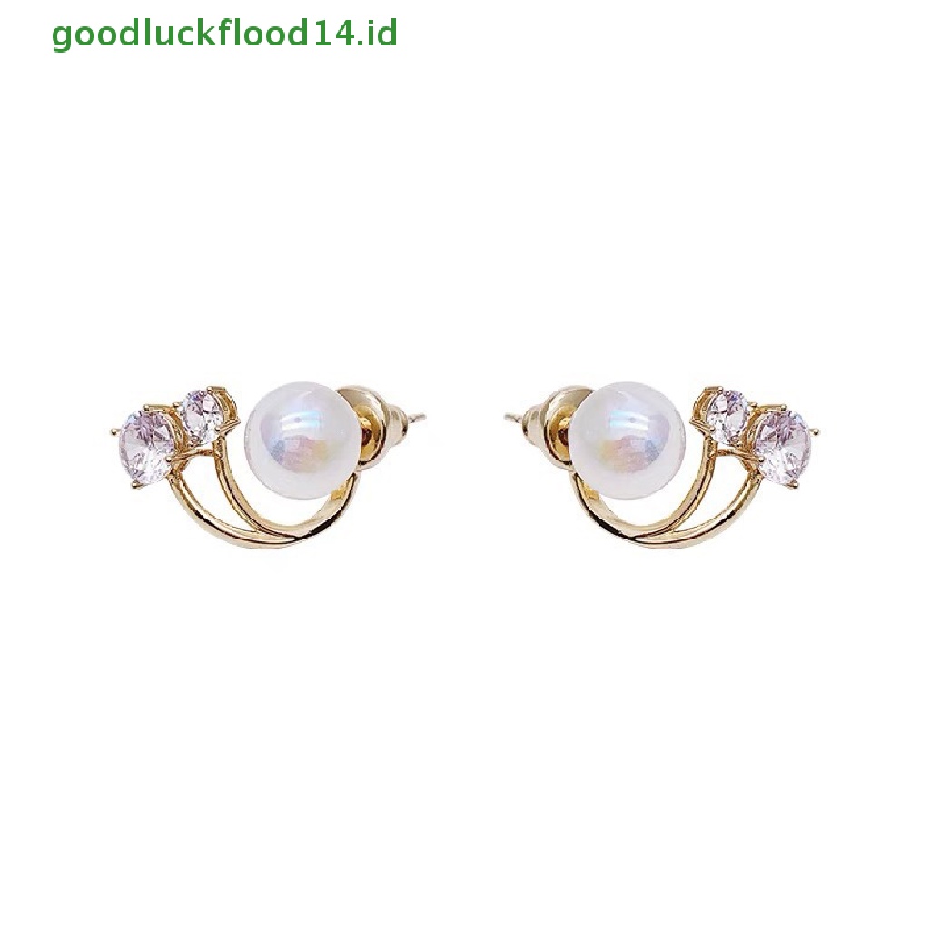 [GOOGFOUR] 1pasang Anting Untuk Wanita Anting Mutiara Perhiasan Wanita Dual Purpose Earrings Girl's Birthday Christmas New Year Gift [TOP]