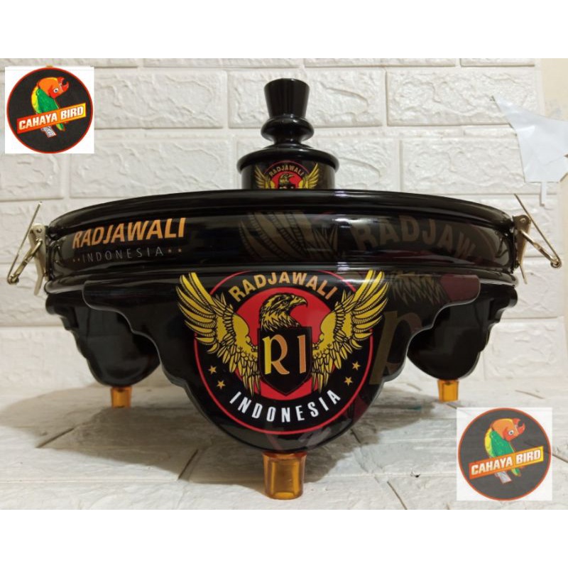 TEBOK KANDANG KAPSUL LOVEBIRD PVC SEMOK MOTIF RADJAWALI