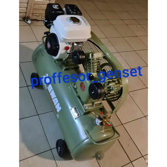 Kompresor angin swan 1 hp ( pk ) dengan honda engine komplit SVU 201