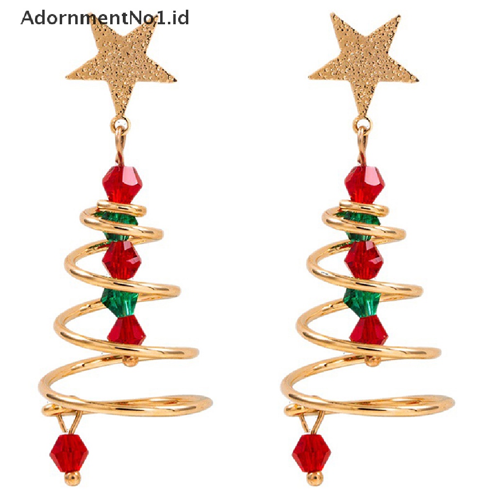 [AdornmentNo1] Statement Anting Pohon Natal Untuk Wanita Santa Claus Snowman Drop Earrings Perhiasan Gadis Hadiah Natal [ID]