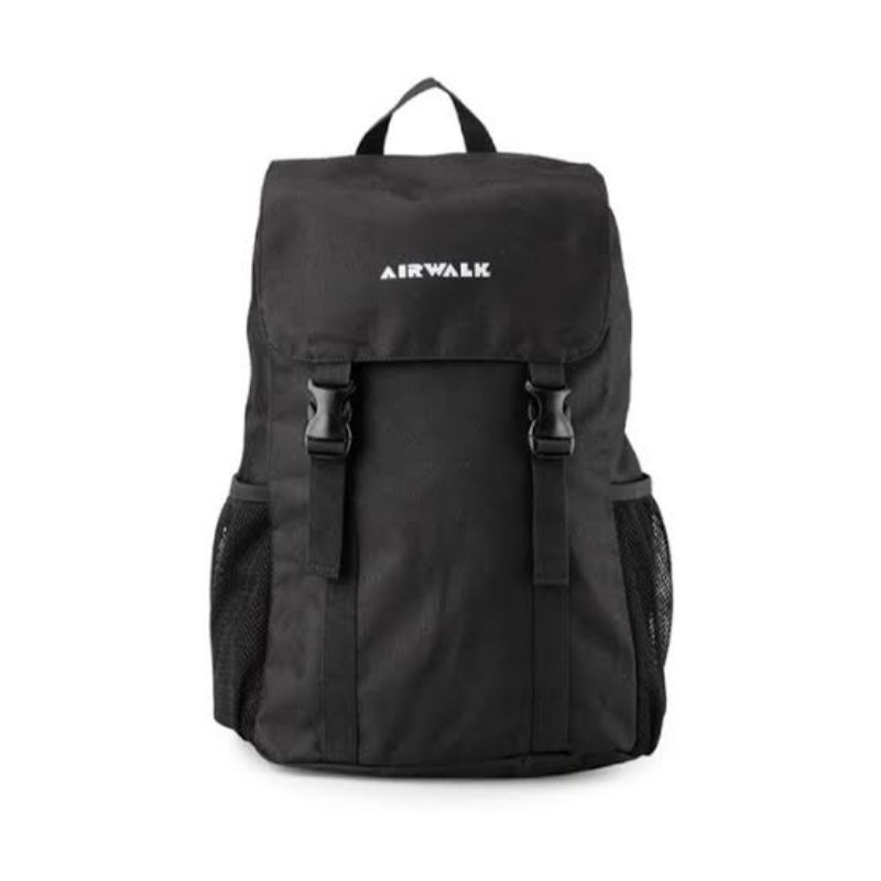 Airwalk Radleigh Black Backpack Unisex Tas Ransel Pria Wanita Anak Hitam Kerja Sekolah Kuliah Origin