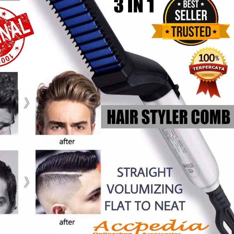 ➹ SISIR PELURUS RAMBUT Pria Multifungsi Rambut Keriting, Ikal QUICK HAIR STYLER ♛