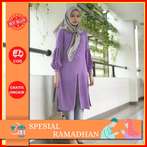 Khumaira Tunik Atasan Wanita Tunik Kekinian Blouse Wanita Atasan Wanita Murah Model Korea Baju Atasa