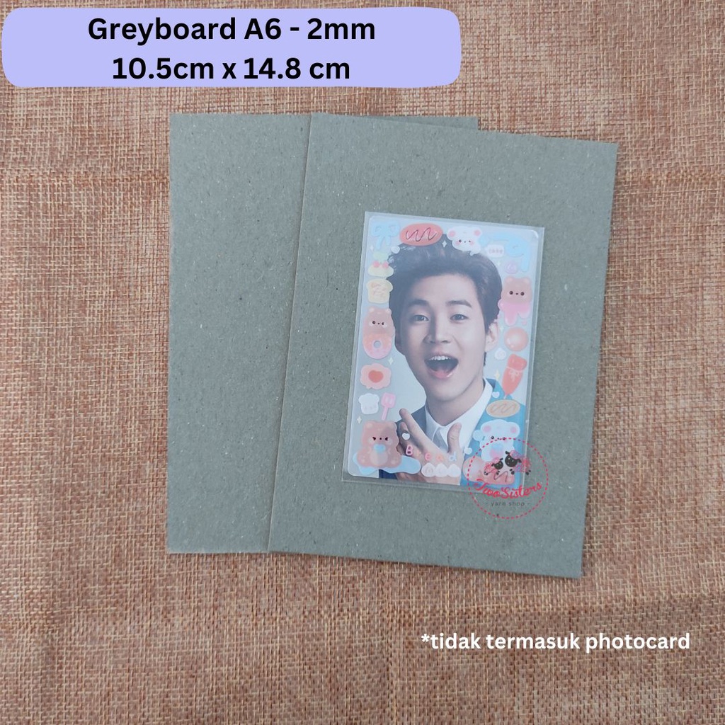 GreyBoard A6 - 2mm | Packing Photocard | Hard Board | Grey Board