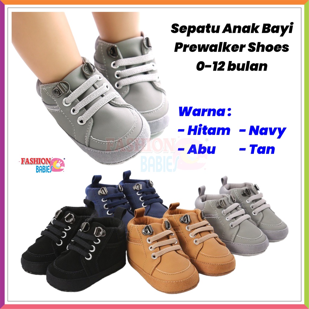 ❤ FashionBabies ❤ SEPATU ANAK BAYI LAKI-LAKI / SEPATU PREWALKER / PREWALKER 0-12 BULAN