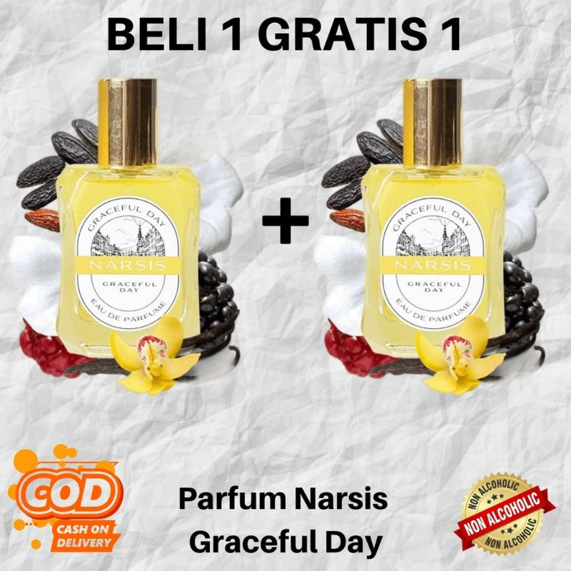 Narsis Parfum Original EDP Buy 1 Get 1 - Graceful Day Wanita NARSIS  Pemikat Pria