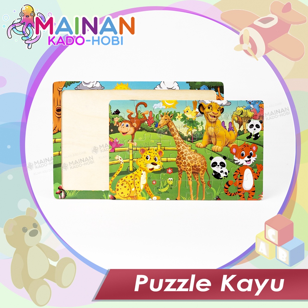 PROMO GROSIR MAINAN ANAK DIY PUZZLE JIGSAW KARAKTER ANIMAL