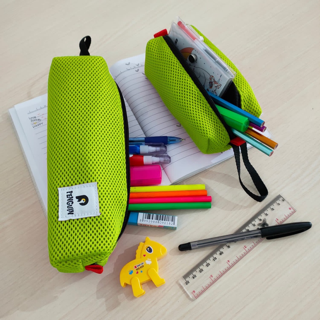 1 Set Tas Tempat Pensil Pencil Case Kotak Alat Tulis Atk Sekolah Kuliah Kerja