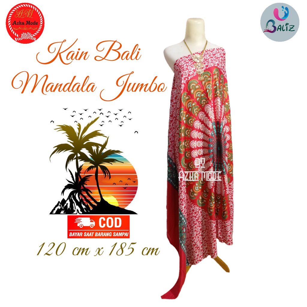 Kain Pantai Kain Bali Pantai - Kain Bali Motif New Mandala Jumbo - Sarung Pantai SEMBILAN MODE - Sarung Bali - Kain Pantai - Kain Katun Jepang - Kain Untuk Hiasan Dinding - Kain Untuk Plafon Mobil Truk Dan Mobil 3/4 Lainnya