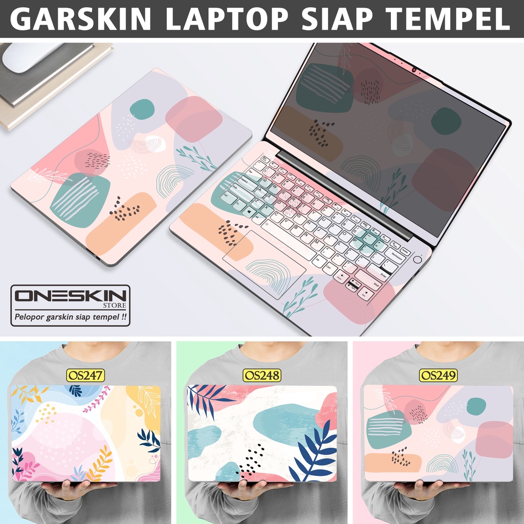 Garskin Sticker Laptop Protector Macbook Full Body Bottom Bezel Palmrest Skin Floral Vector