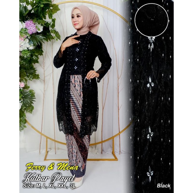 Permata Olshop / Kebaya Kutu Baru Tunik Payet FM / Kebaya Kartini Modern / Kebaya Tunik Busui / Kebaya Pesta Mewah / Kebaya Jumbo Ld 130