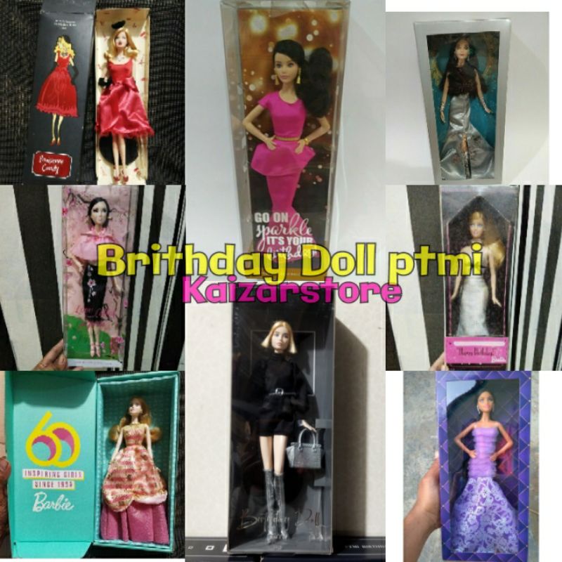Barbie Mattel Purple Birthday PTMI Doll 2021 Go On Sparkle 2016 Silver Jubilee 2017 love Japan 2015 