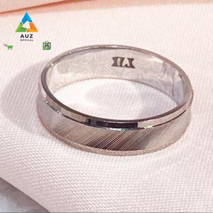 Auz Cincin Kawin Emas Ukir Collection Whitegold 16K - Toko Mas Enam 64