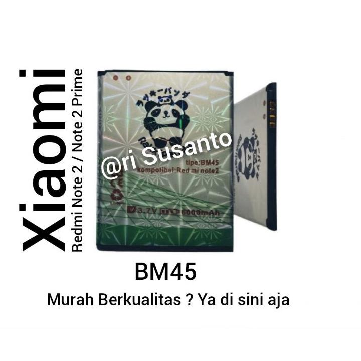 COD✔️⭐-Baterai Rakkipanda BM45 BM-45 for Xiaomi Redmi Note 2 / Note 2 Prime Double Power 6000mAh bat