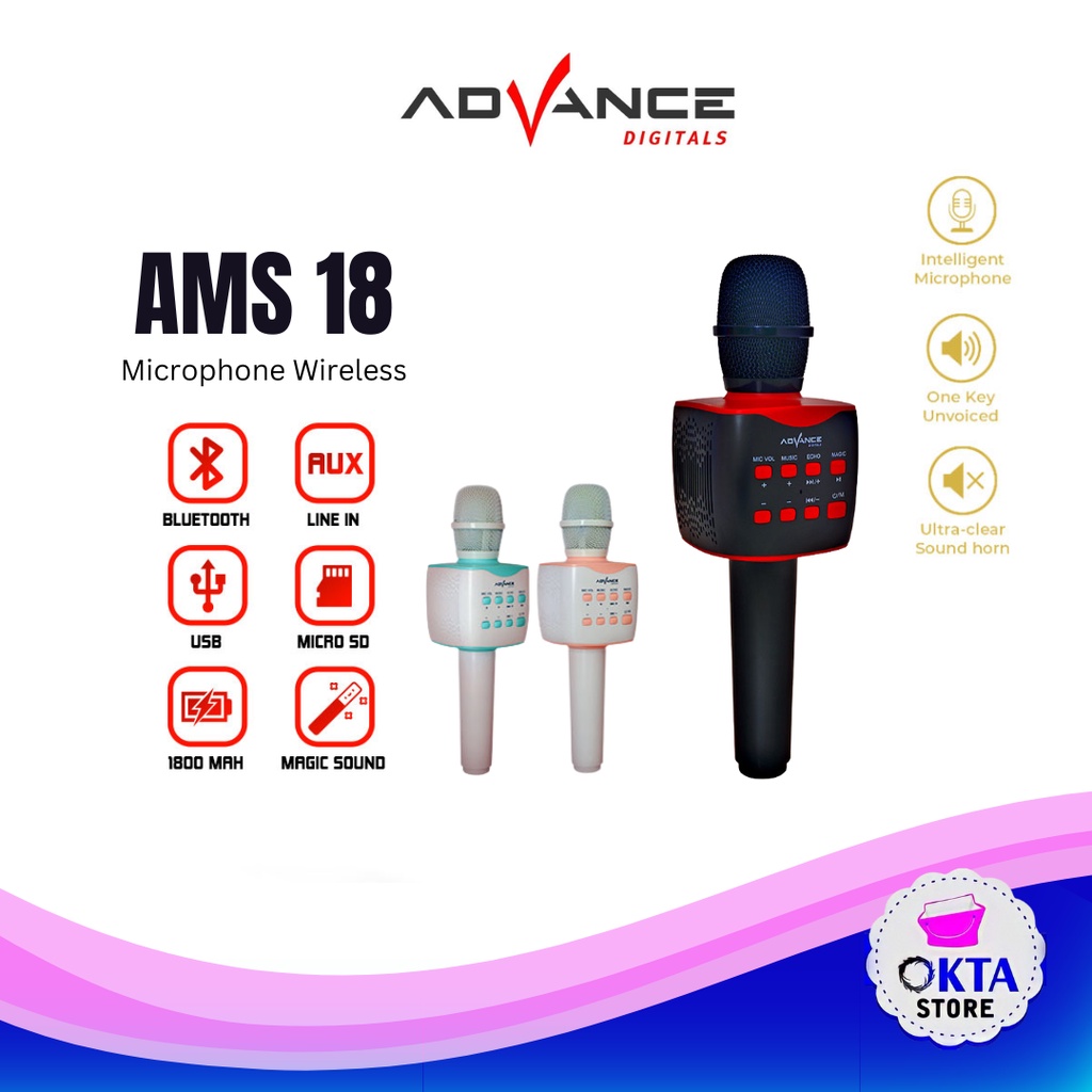 Advance Microphone Speaker Bluetooth AMS 18