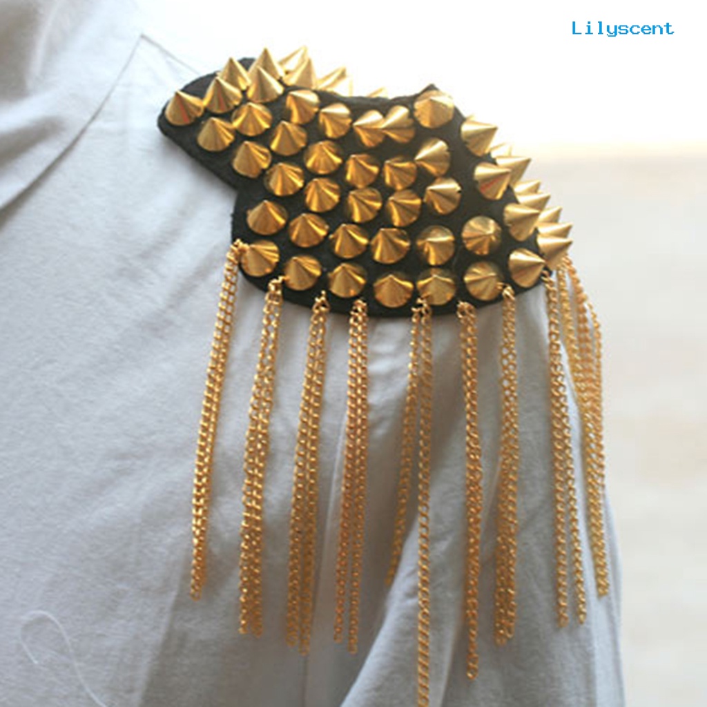 [LS] Bros Bahu Jumbai Perhiasan Punk Vintage Fringe Epaulette Decor