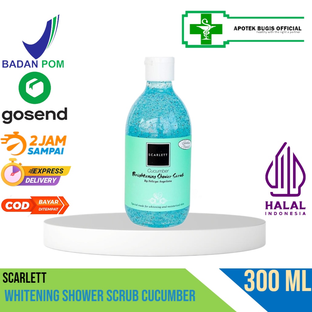 Scarlett Whitening Shower Scrub Cucumber 300ml