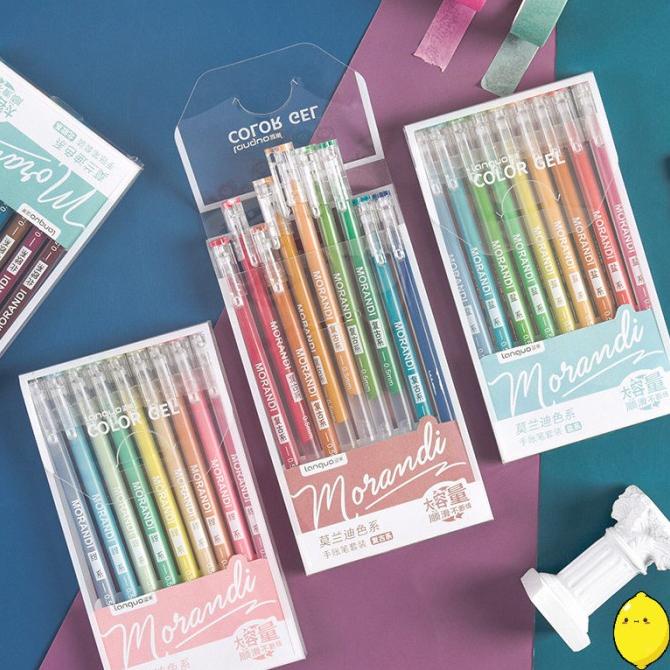 

BRG BARU Morandi Real Colors Gel Pen Set 9pc / Pulpen Warna Warni