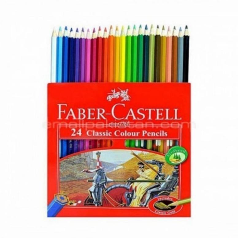 

(COD) Pensil Warna Faber Castell 24 Warna Panjang !