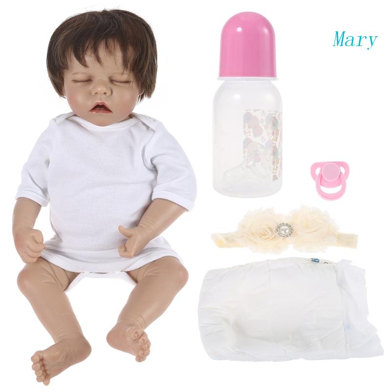 Mary 18Inch Dollhouse Caucasian for Doll Reborn Baby Girl Untuk Boneka Edukasi Boneka