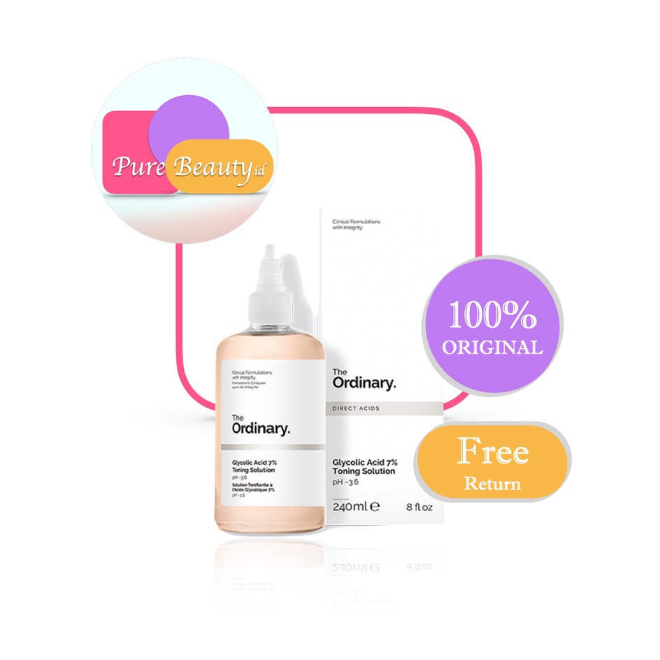 THE ORDINARY Glycolic Acid 7% Exfoliating Toning Solution 240ml Cerah Menjaga Keelastisitasan Halus ❤ 100% Original ❤