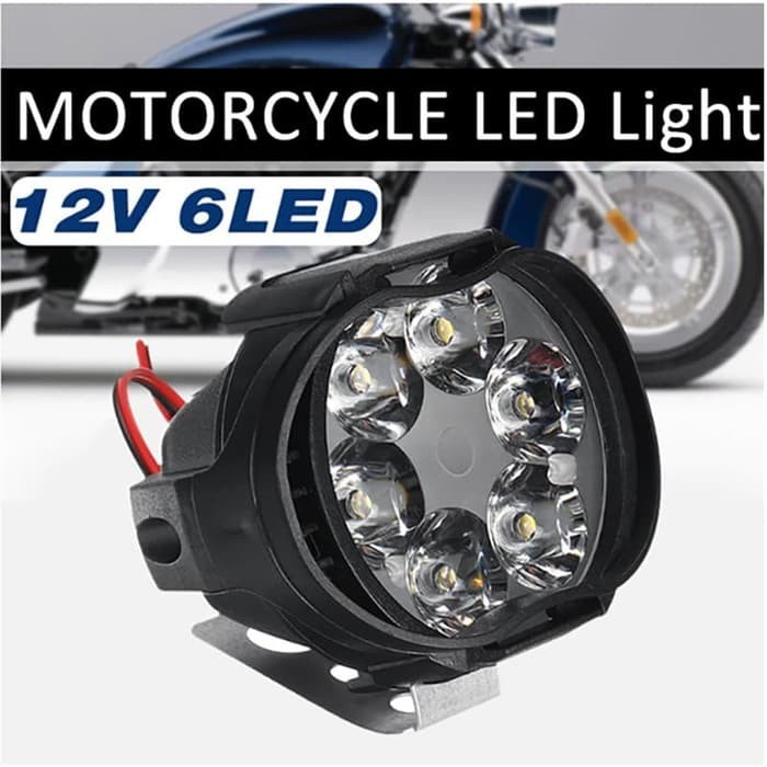 Lampu Tembak Sorot Spion Motor 6 Mata 6 Titik LED Cree 6 Watt 12V Volt - lampu sorot led motor - lam