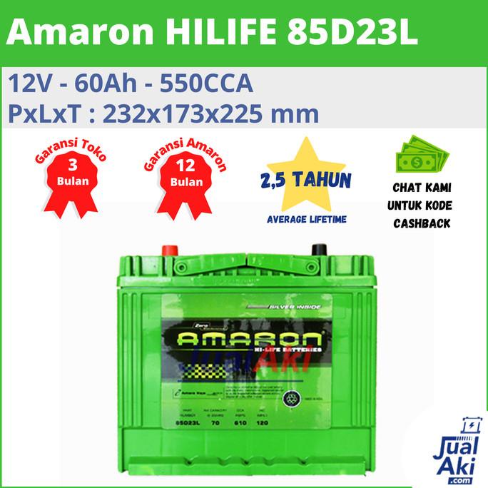 Jual Aki Mobil Toyota Alphard Amaron HI LIFE 55D23L / 85D23L Aki Kering