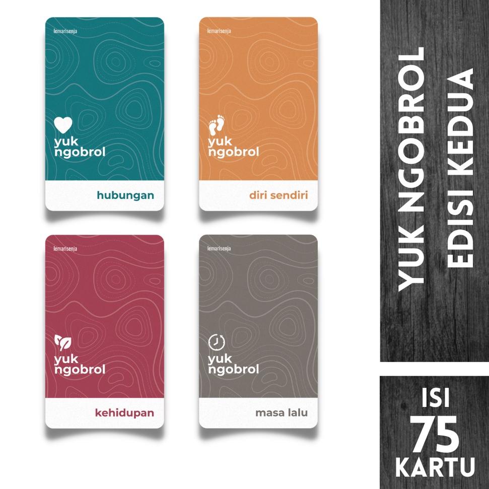 "BTG.23Ja23ˣ" Lemari Senja - Kartu Permainan - Yuk Ngobrol edisi kedua ISI 75 KARTU - kartu deep tal