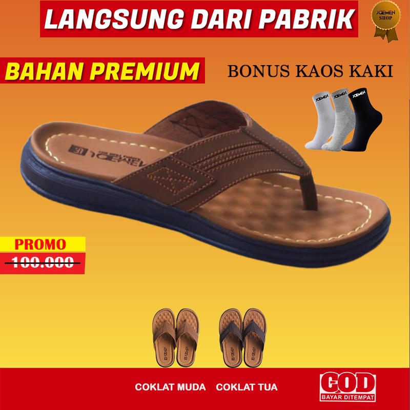 Sandal Sendal Jepit Cowok Pria Dewasa Murah Keren Terbaru Kulit Kerja Awet Asli 100% Terbaru 2022 Ke