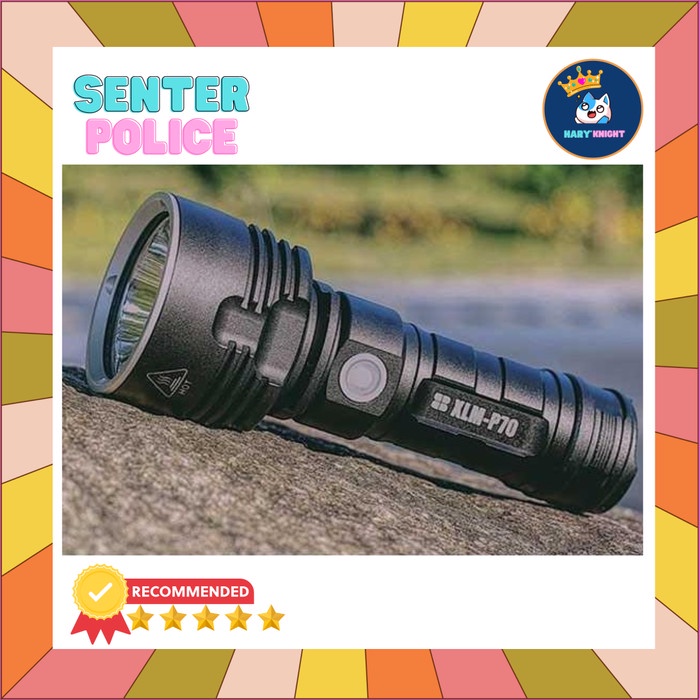 Senter Senter Led Xml P70 Xhp50 50W Rechargeable Super Terang