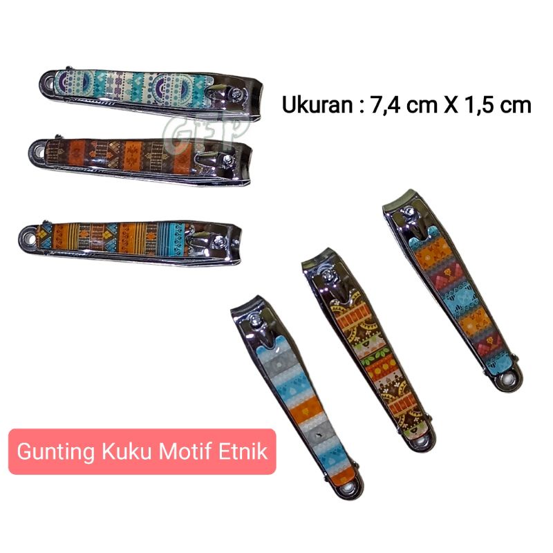 Gunting Kuku Motif Etnik Batik - Pemotong Kuku Besar Desain Tenun Cantik Tribal